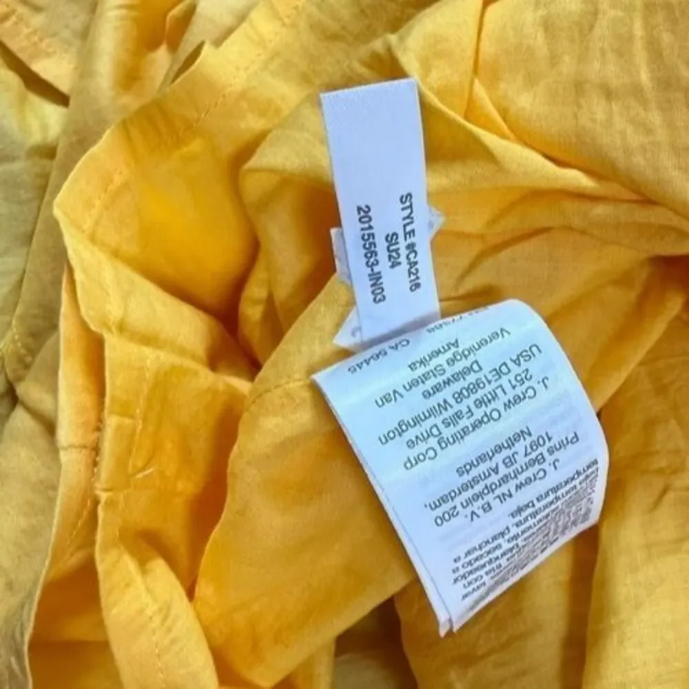 J.Crew Factory 100% Cotton Dress Size 6 Yellow Pineapple NWT Lined Pockets